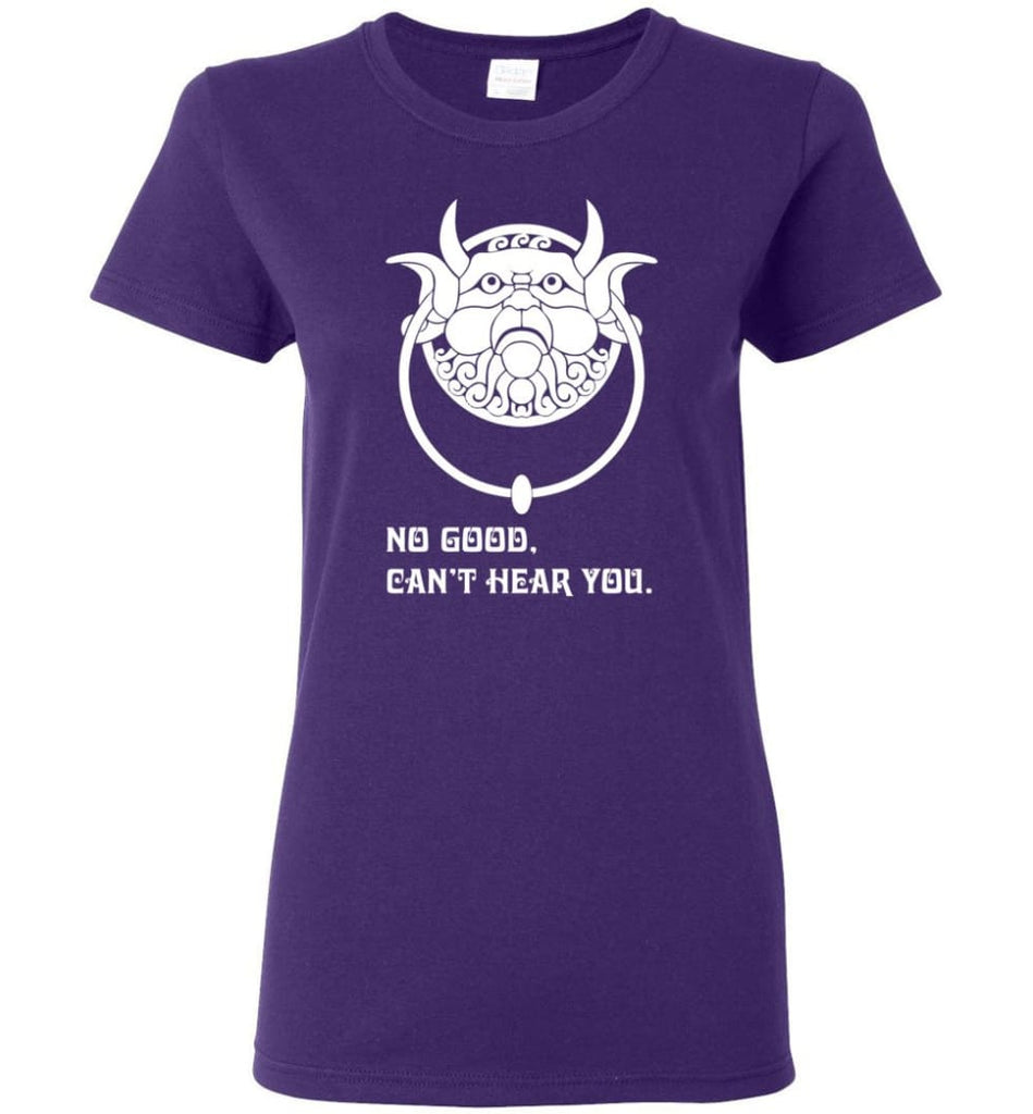 NO GOOD CAN’T HEAR YOU T SHIRT labyrinth Fans Women Tee - Purple / M