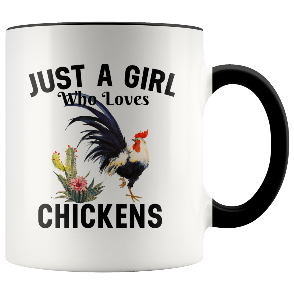 Just A Girl Who Loves Chickens Premium Accent Mug