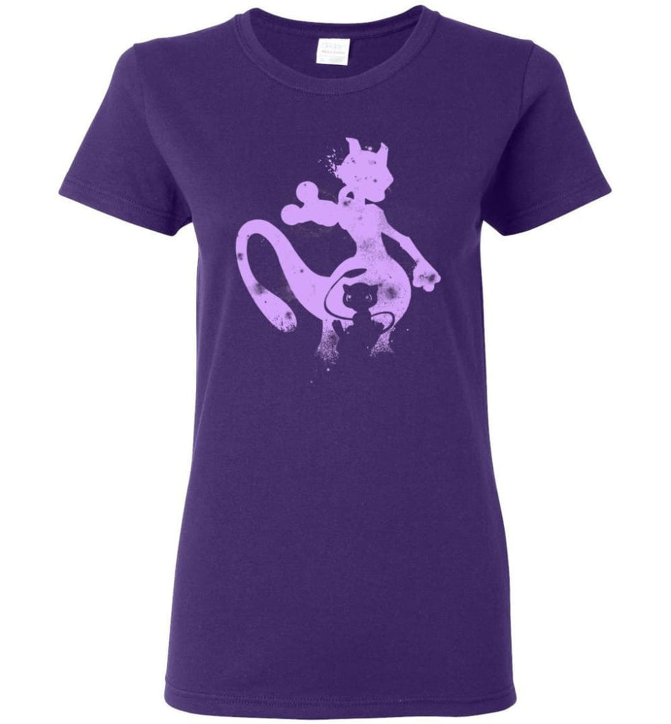 Poke Monster Mew Two Mew 2 Shirt Women Tee - Purple / M