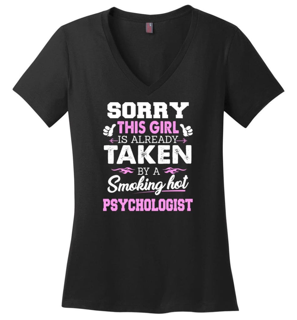 Police Shirt Cool Gift for Girlfriend Wife or Lover Ladies V-Neck - Black / M - 7