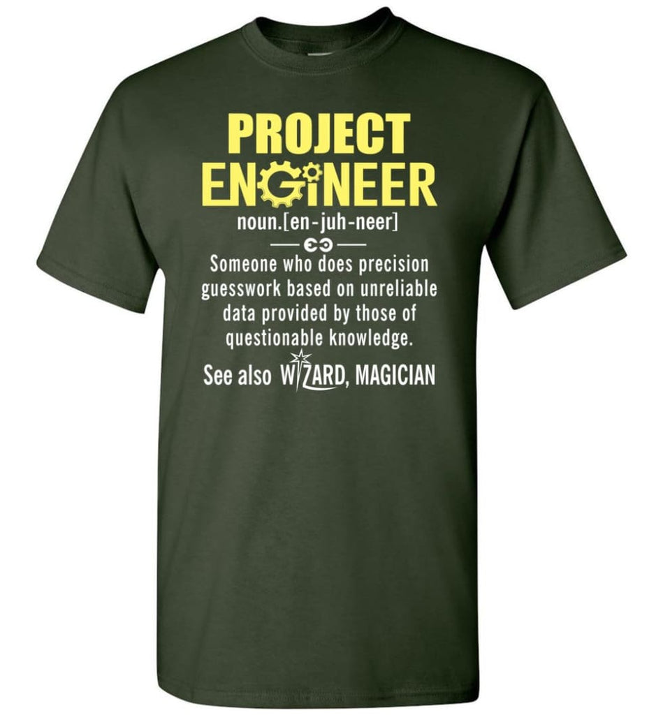 Project Engineer Definition - Short Sleeve T-Shirt - Forest Green / S