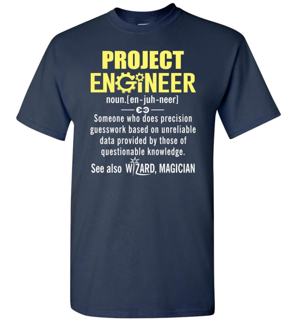 Project Engineer Definition - Short Sleeve T-Shirt - Navy / S