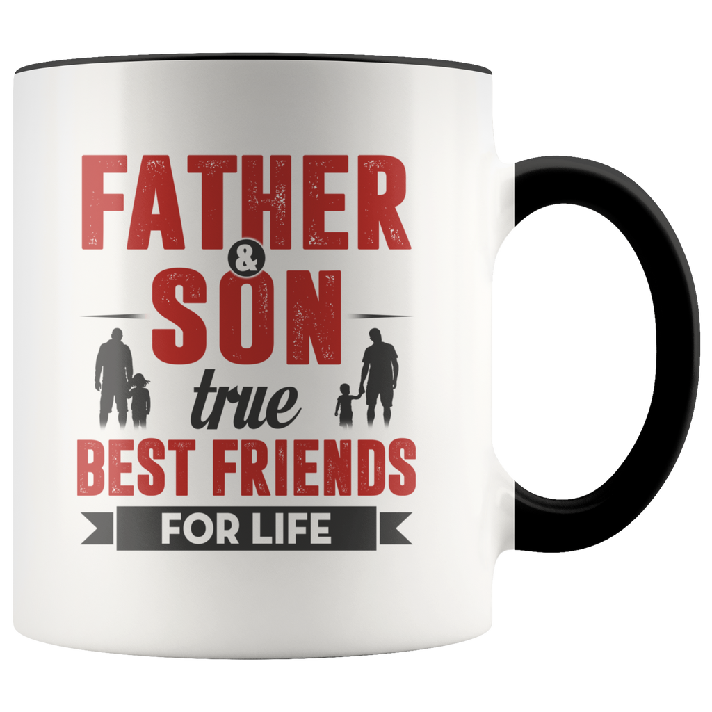Father and Son True Best Friends For Life Premium Accent Mug