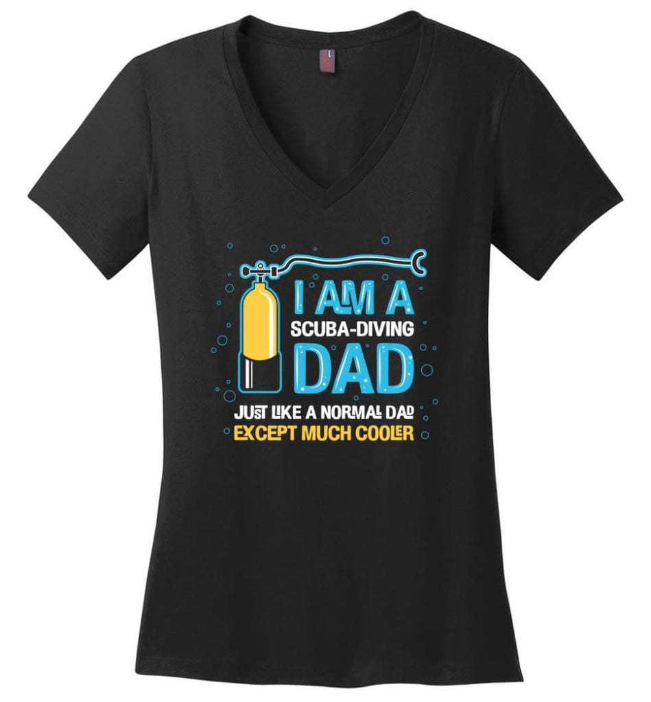 Scuba Diving Shirt I’m A Scuba Diving Dad - Ladies V-Neck - Black / M