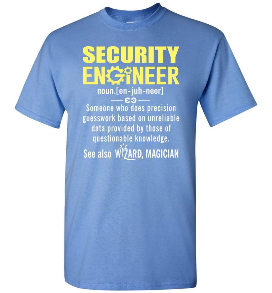 Security Engineer Definition - Short Sleeve T-Shirt - Carolina Blue / S