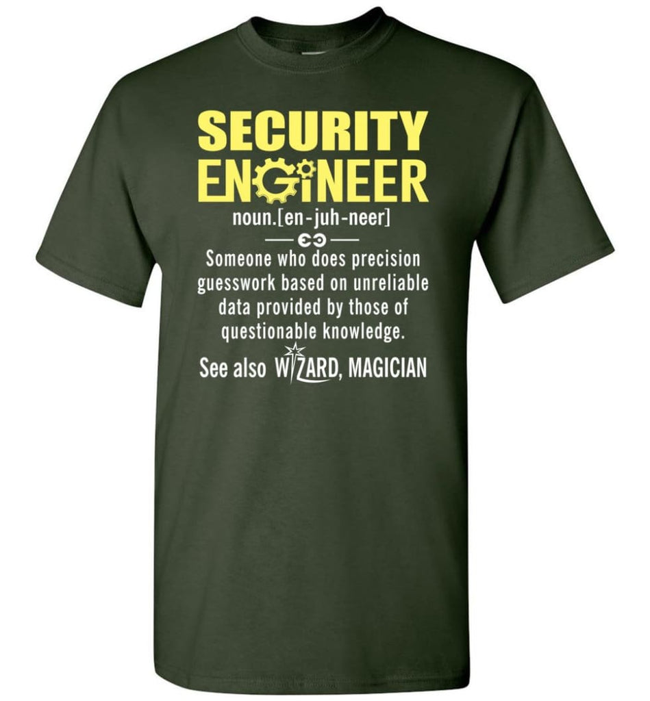 Security Engineer Definition - Short Sleeve T-Shirt - Forest Green / S