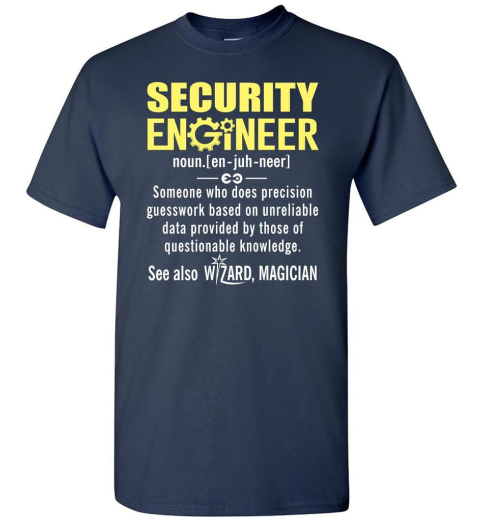 Security Engineer Definition - Short Sleeve T-Shirt - Navy / S