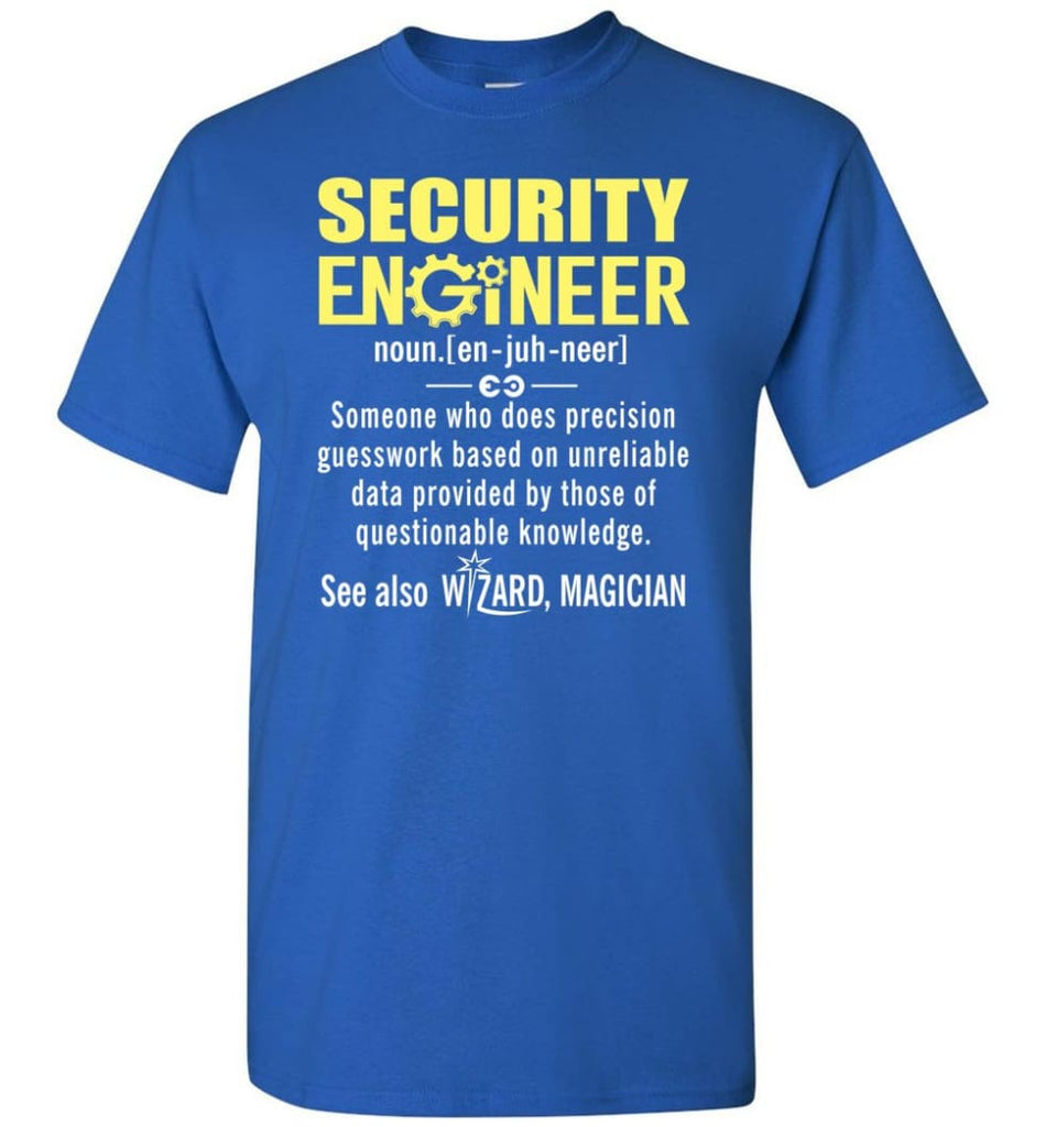 Security Engineer Definition - Short Sleeve T-Shirt - Royal / S