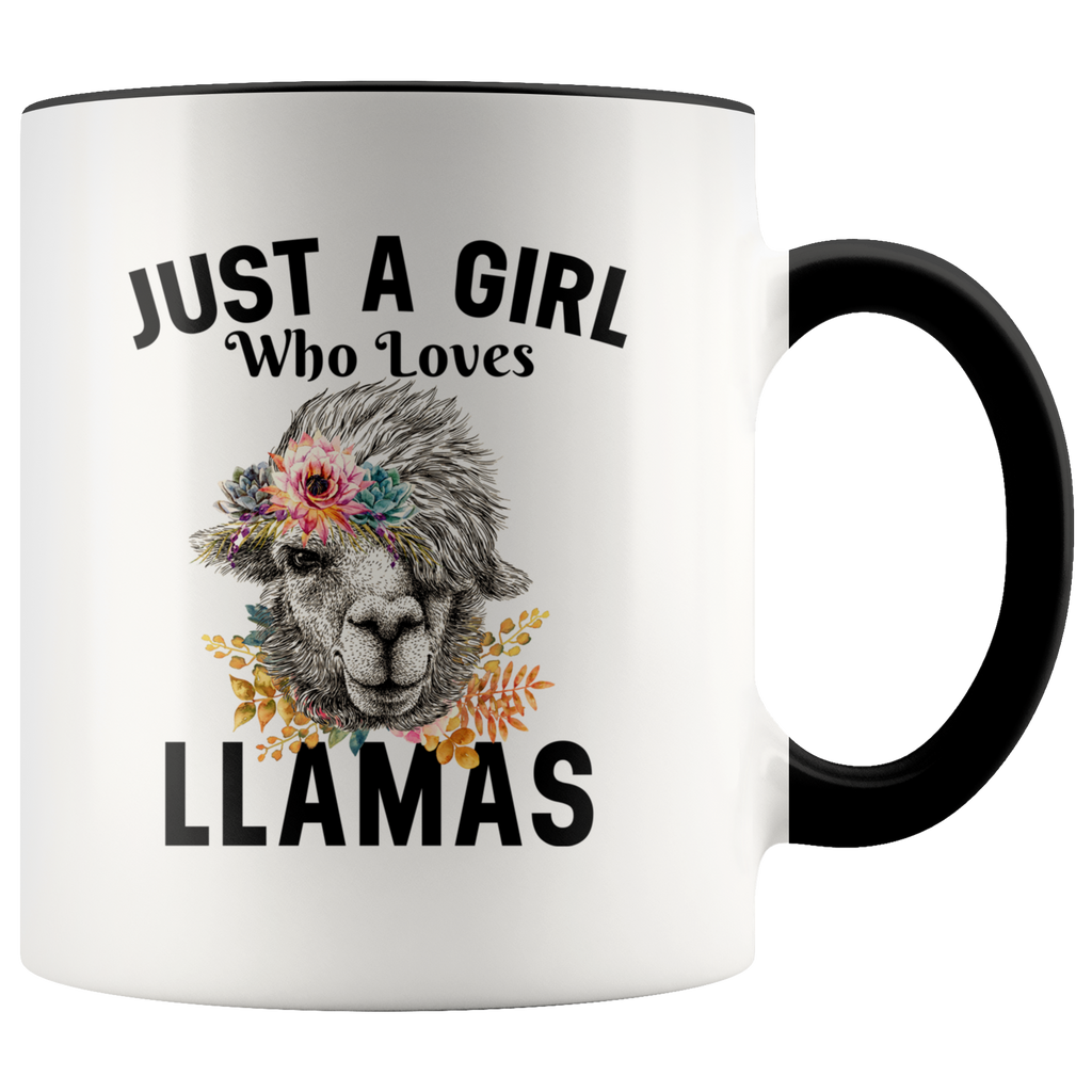Just A Girl Who Loves Llamas Premium Accent Mug