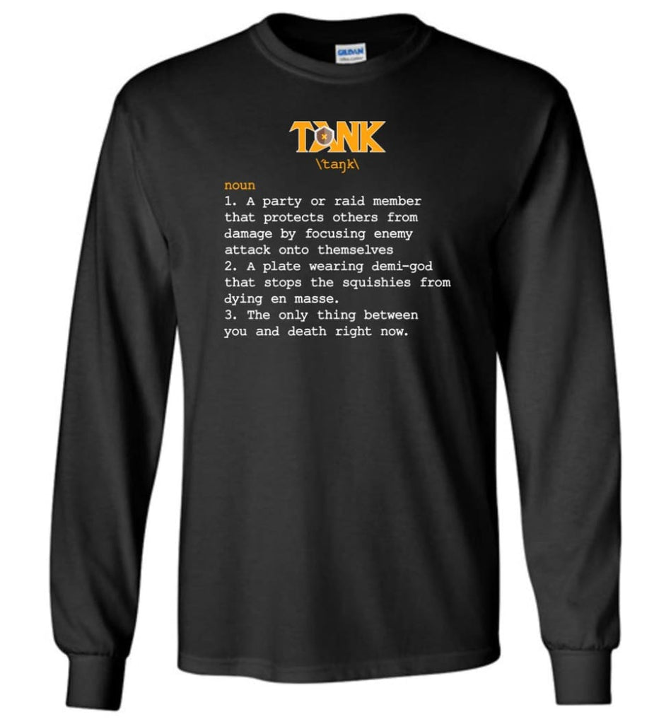 Tank Definition Tank Meaning Long Sleeve T-Shirt - Black / M