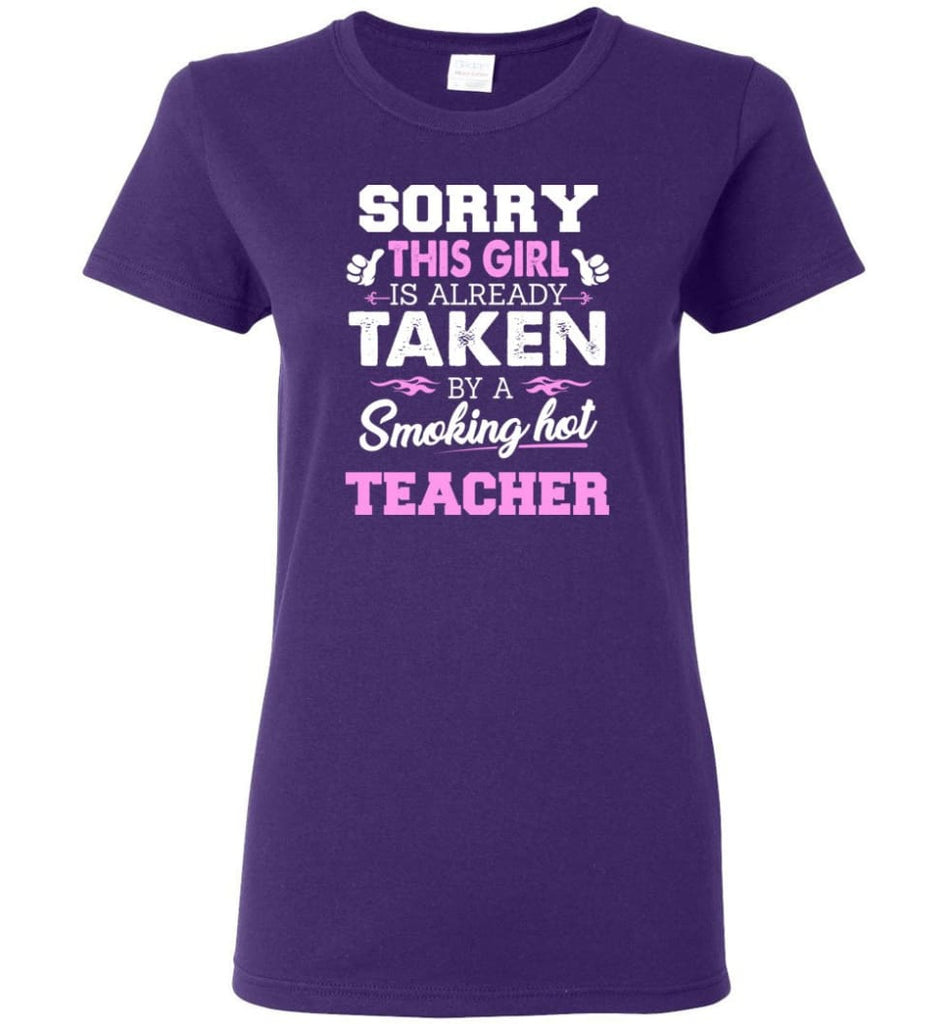 Teacher Shirt Cool Gift for Girlfriend Wife or Lover Women Tee - Purple / M - 8