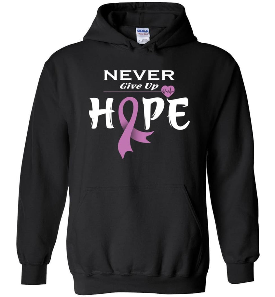 Testicular Cancer Awareness Never Give Up Hope Hoodie - Black / M