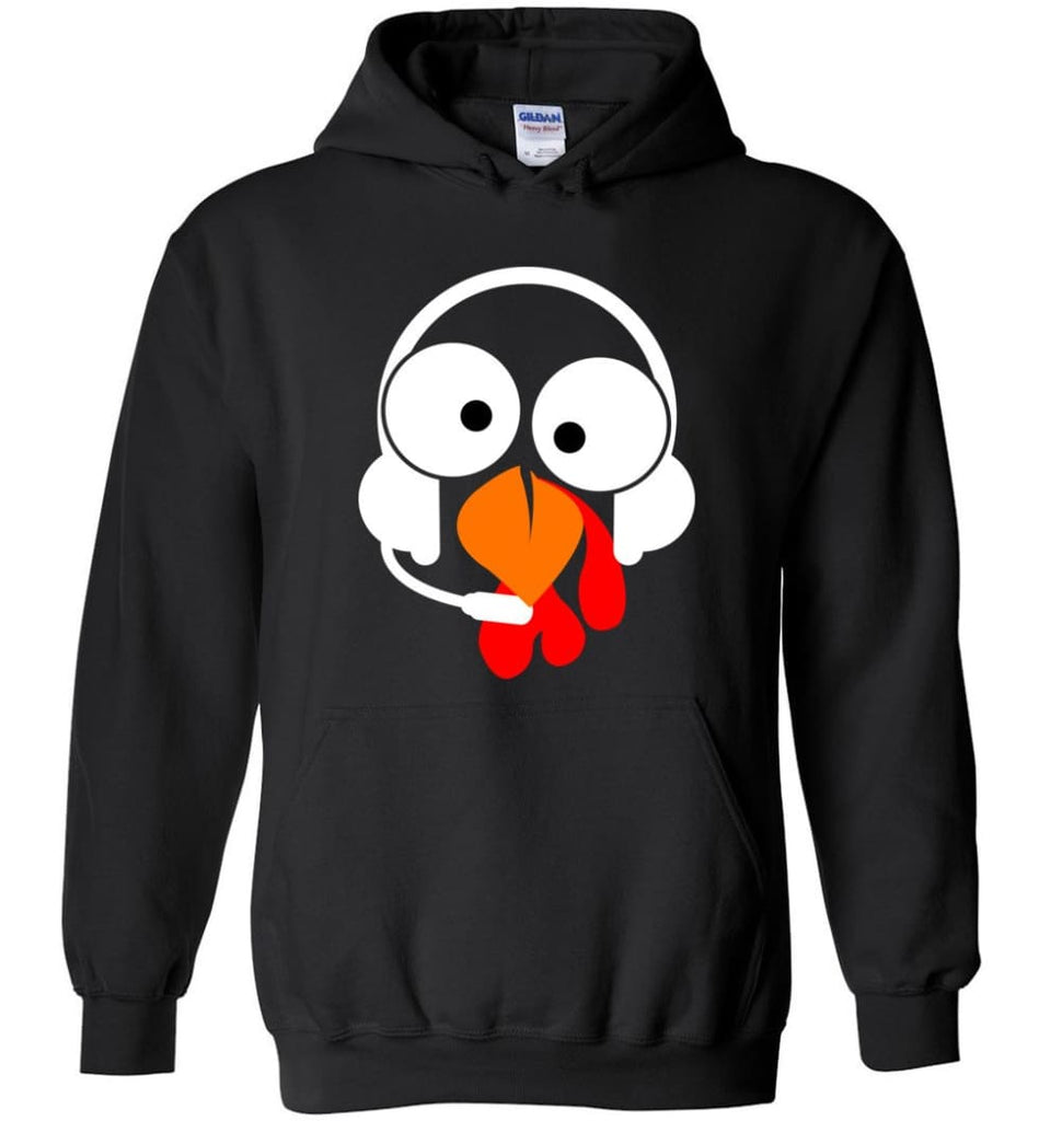Turkey Face Dispatcher Thanksgiving Gifts Hoodie - Black / M