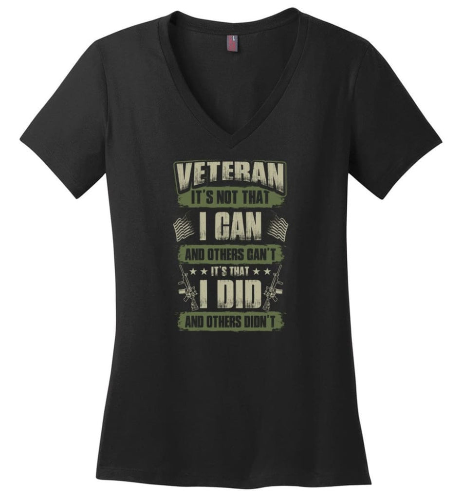 US Veteran Affairs Shirt I Didnt’t Fight Ladies V-Neck - Black / M