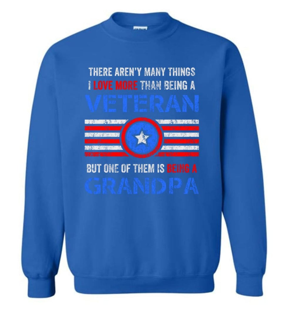 Veteran Grandpa T Shirt Combat Veteran Sweatshirt Proud Navy Grandpa Sweatshirt - Royal / M