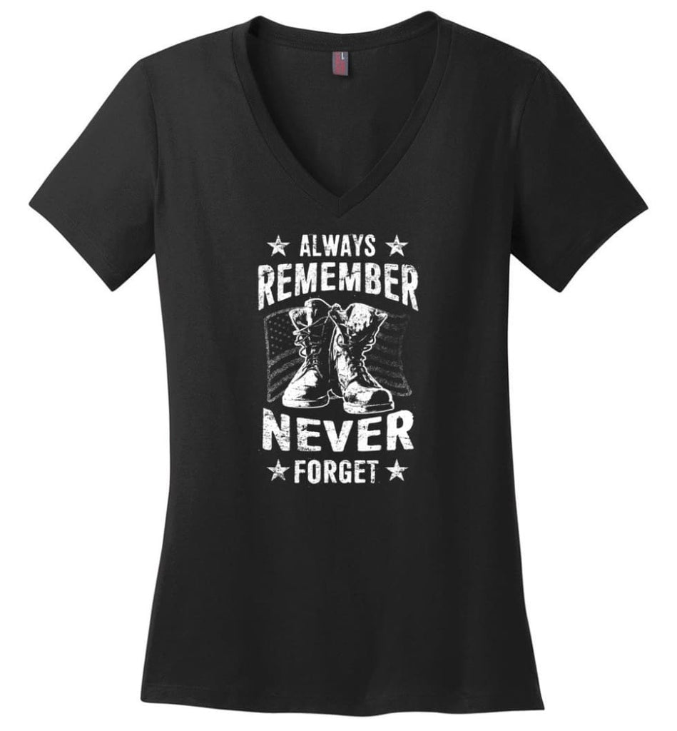 Veteran I Served I Sacrificed I Regret Nothing Veteran Shirt Ladies V-Neck - Black / M