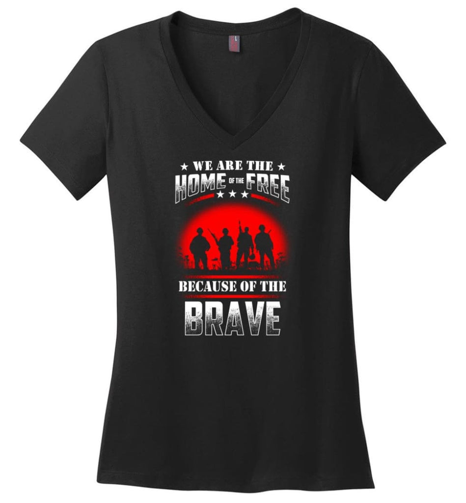 Veteran Shirt ALWAYS REMEMBER NEVER FORGET T Shirt Ladies V-Neck - Black / M