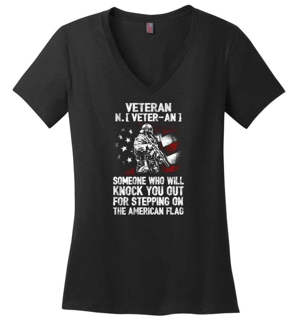 Veteran Shirt It’s Not That I Can And Others Can’t Ladies V-Neck - Black / M