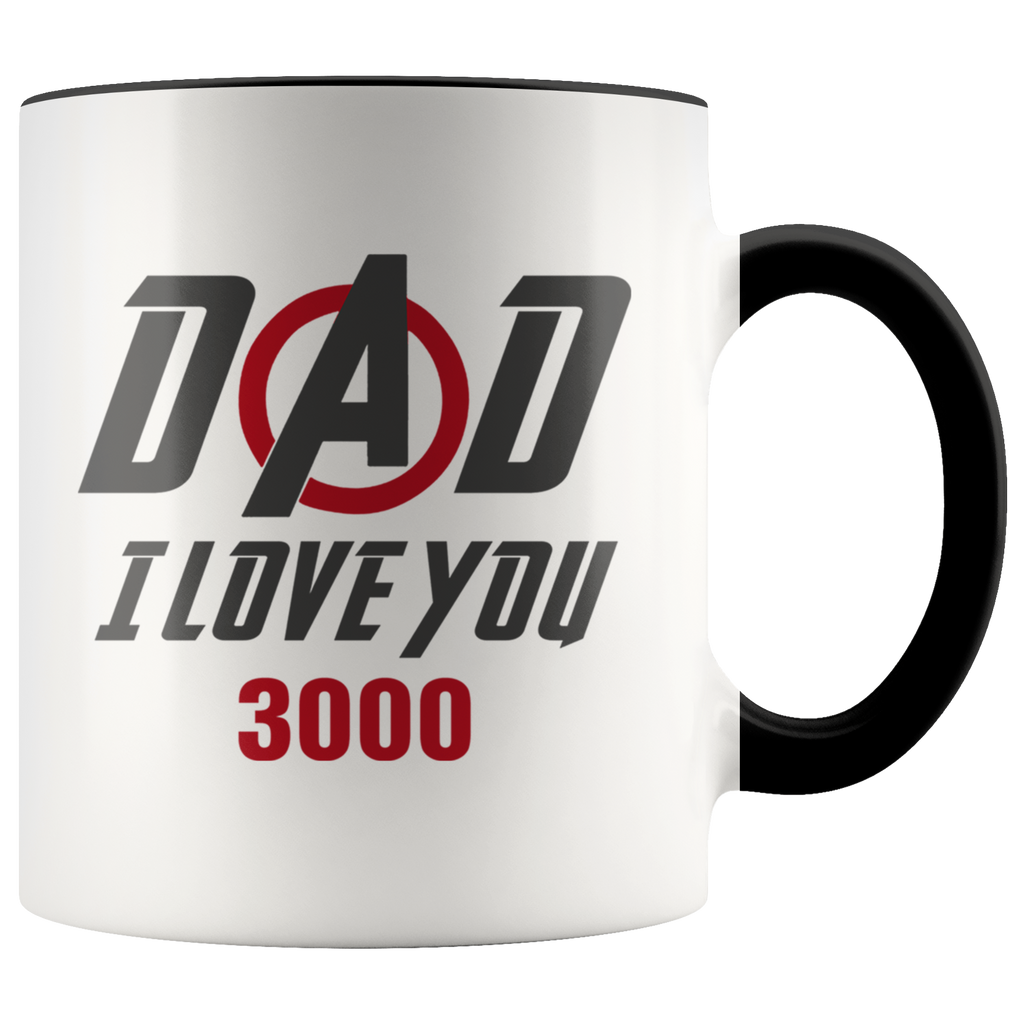Dad I Love You 3000 three thousands - Fathers Day Gift Ideas for Dad Father Grandpa Premium Accent Mug