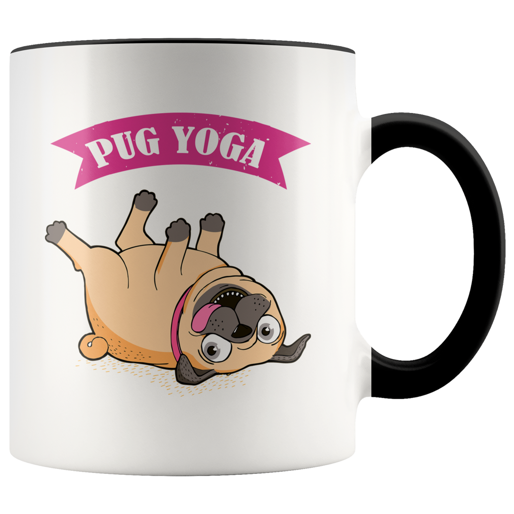 Pug Yoga Fun Pugs Lover Funny Dog Owners Premium Accent Mug
