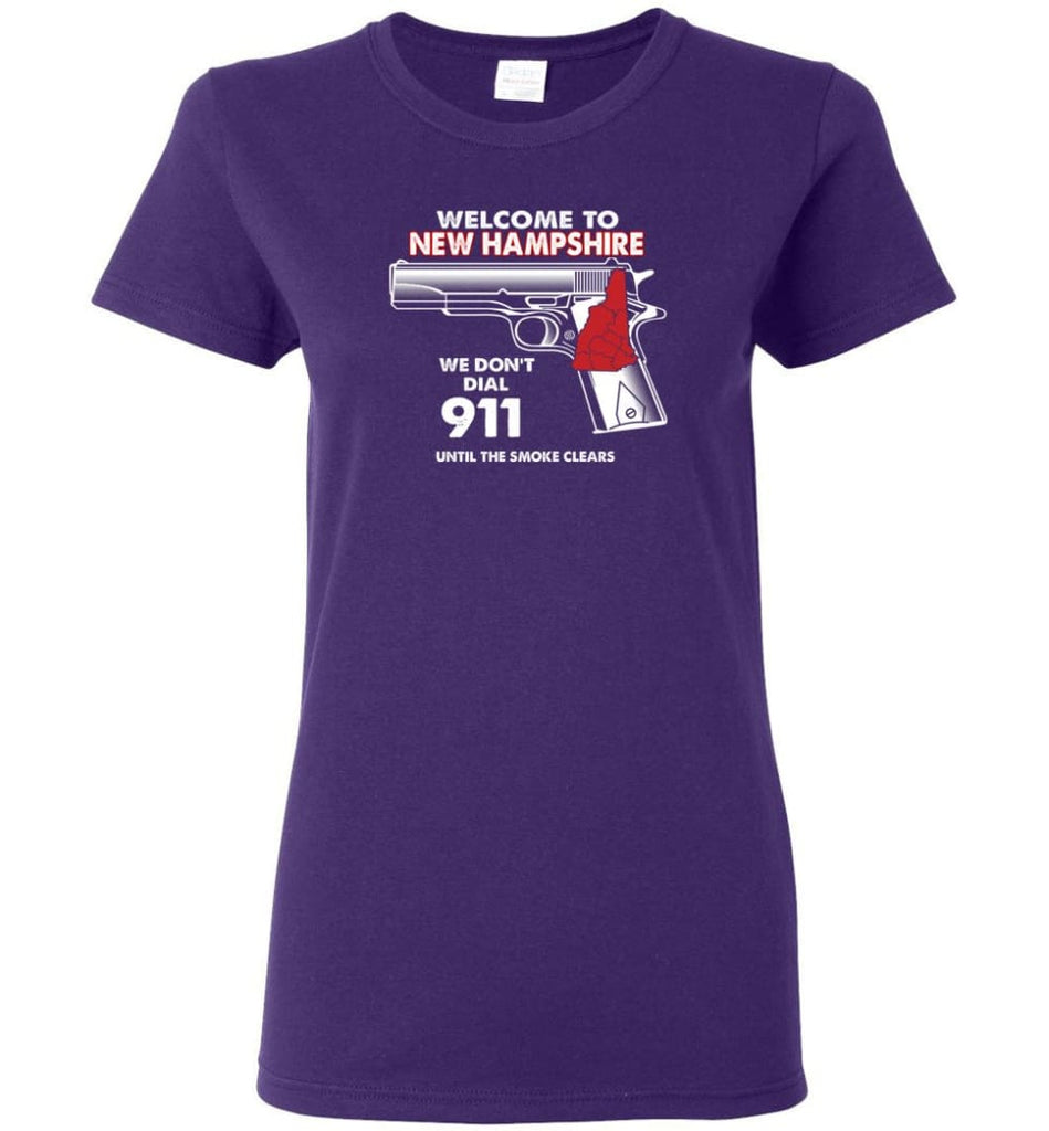 Welcome to New Hampshire 2nd Amendment Supporters Women Tee - Purple / M