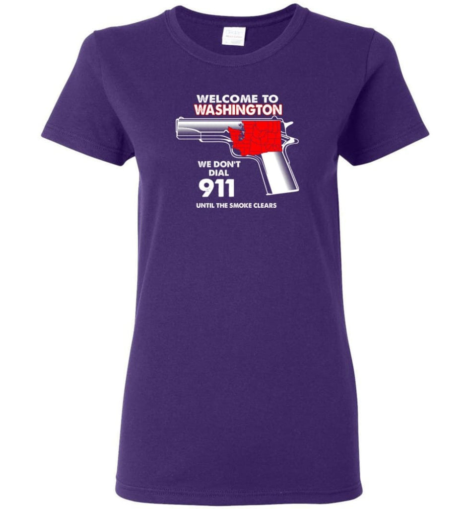 Welcome To Washington 2nd Amendment Supporters Women Tee - Purple / M