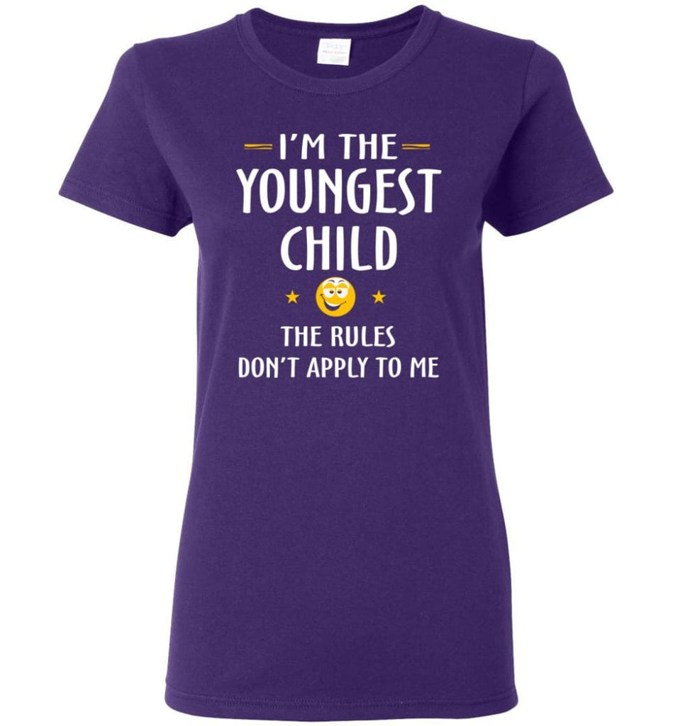 Youngest Child Shirt Funny Gift For Youngest Child Women Tee - Purple / M