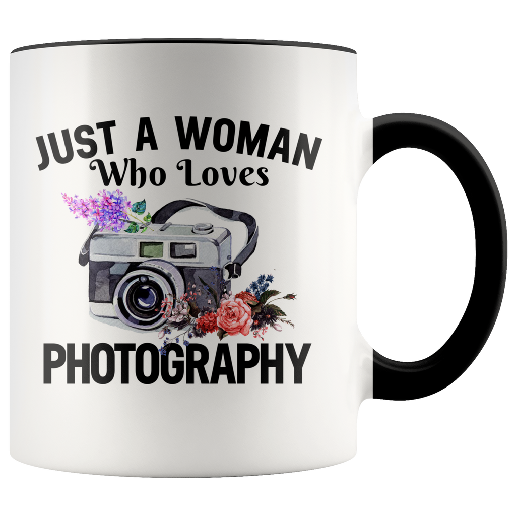 Just A Woman Who Loves Photography Premium Accent Mug