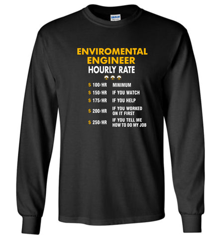 Funny Environmental Engineer Hourly Rate Job If You Tell Me How To Do My Job AMZ - Long Sleeve
