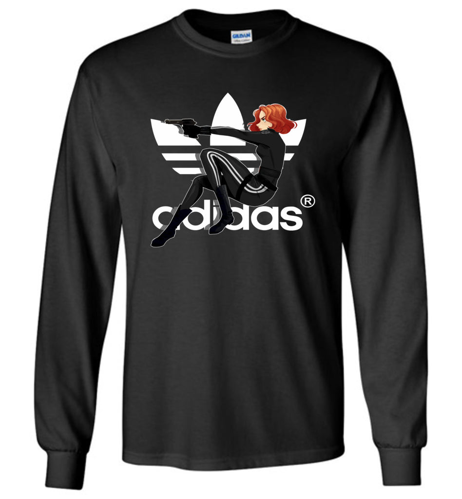 Characters Superheroes Black Widow Adidas - Long Sleeve