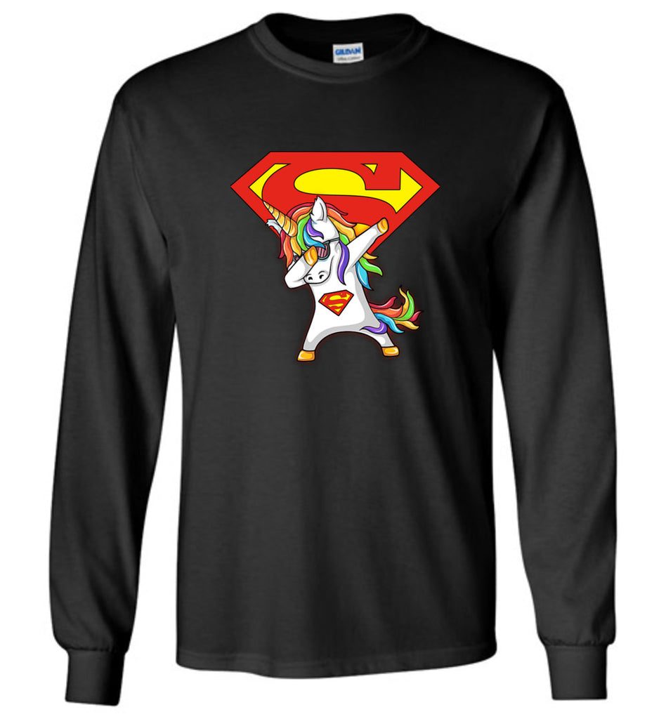 Unicorn Superman Dabbing - Long Sleeve