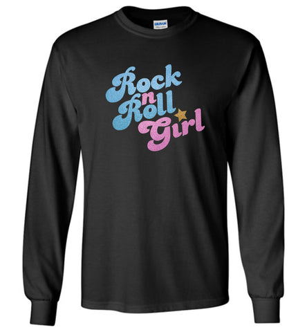 Rock n Roll Girl Music Fan Gift for Girls - Long Sleeve