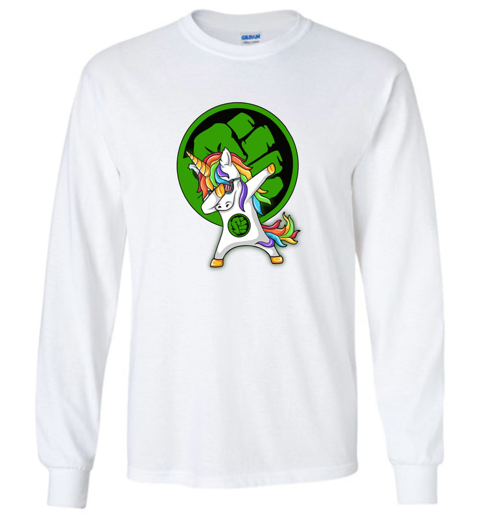 Unicorn Hulk Dabbing - Long Sleeve