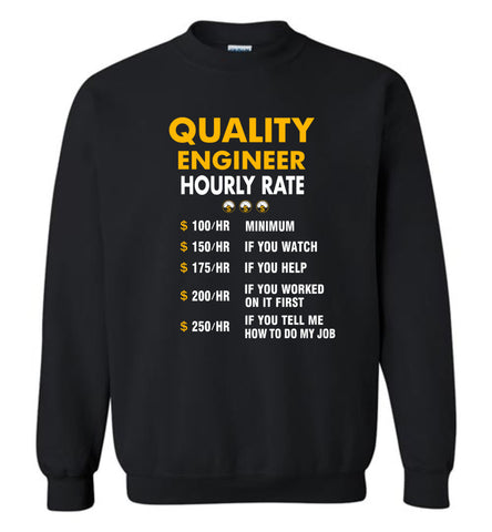 Funny Quality Engineer Hourly Rate Job If You Tell Me How To Do My Job AMZ - Sweatshirt