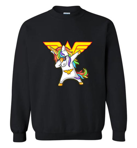 Unicorn Wonder Woman Dabbing - Sweatshirt