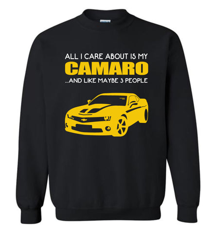 all I care about is my Chevelle Camaro and like maybe 3 people - Sweatshirt