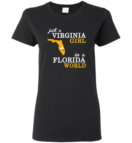 Just A Virginia Girl In A Florida World - Women Tee