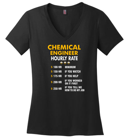 Funny Chemical Engineer Hourly Rate Job If You Tell Me How To Do My Job AMZ - Ladies V-Neck