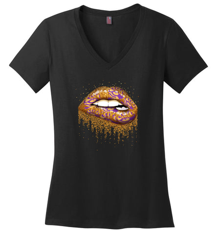 Louisiana State University Tigers Lip Bite - Ladies V-Neck