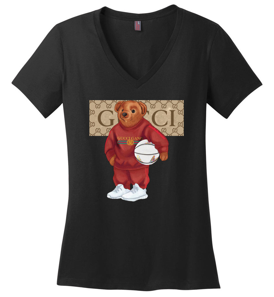Bigger Bear Gucci2 - Ladies V-Neck