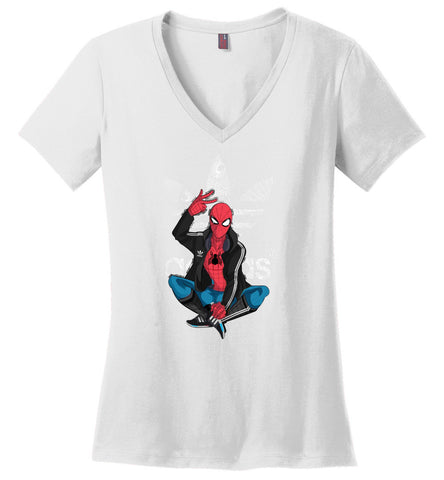 Characters Superheroes Spider Man Adidas - Ladies V-Neck
