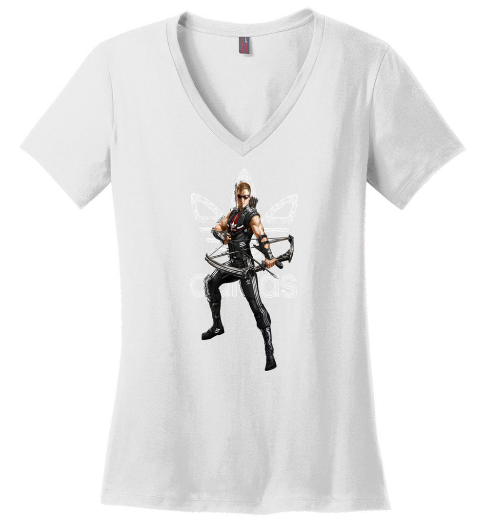 Characters Superheroes Clint Barton Adidas - Ladies V-Neck