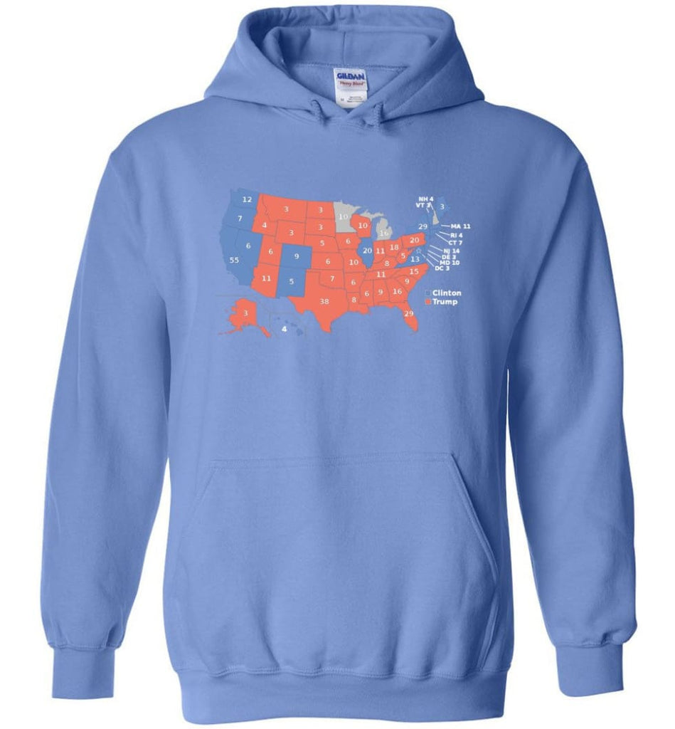 2016 Presidential Election Map Shirt Hoodie - Carolina Blue / M