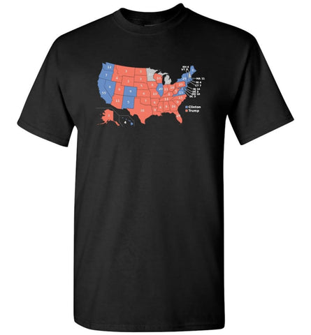 2016 Presidential Election Map Shirt - Short Sleeve T-Shirt - Black / S