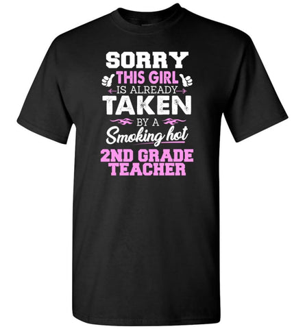 2nd Grade Teacher Shirt Cool Gift for Girlfriend Wife or Lover - Short Sleeve T-Shirt - Black / S