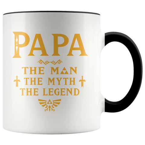 Papa The Man Myth The Legend Gift For Gaming Papa Grandpa Daddy Premium Aceent Mug
