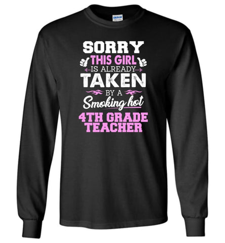4th Grade Teacher Shirt Cool Gift for Girlfriend Wife or Lover - Long Sleeve T-Shirt - Black / M