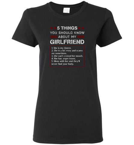 5 Things You Should Know About My Girlfriends - Women Tee - Black / M - Women Tee