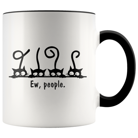 Ew People Meowy Funny Cat Lovers Gift Ideas Premium Accent Mug
