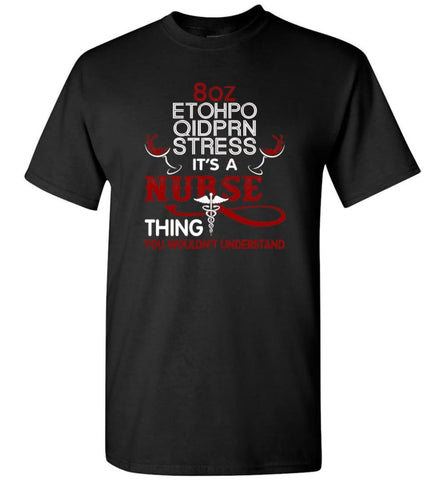 8oz Etohpo qidprn Stress It’s A Nurse Thing Funny Nurse Christmas Sweater - T-Shirt - Black / S